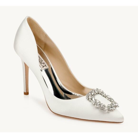 Badgley Mischka Cher Pointed Toe Evening Pump Size 7.5 NWOB Elegant Bridal - Picture 1 of 11